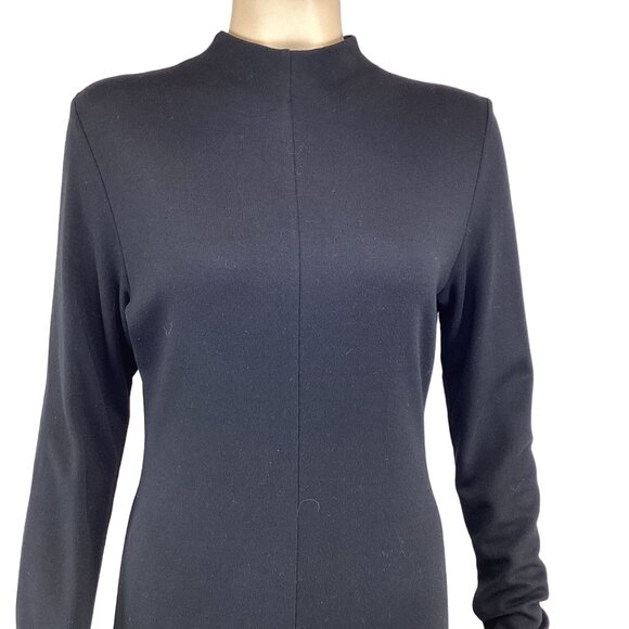 Mia Nola Vintage Maxi Dress Size 2 Long Black Mock Turtleneck Stretch - Picture 5 of 7